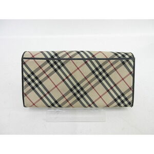 Burberry Long Beige Check Wallet Black